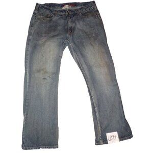 Urban Pipe Relaxed Fit Bootcut Blue Denim Work Jeans Mens Size 38 x 32